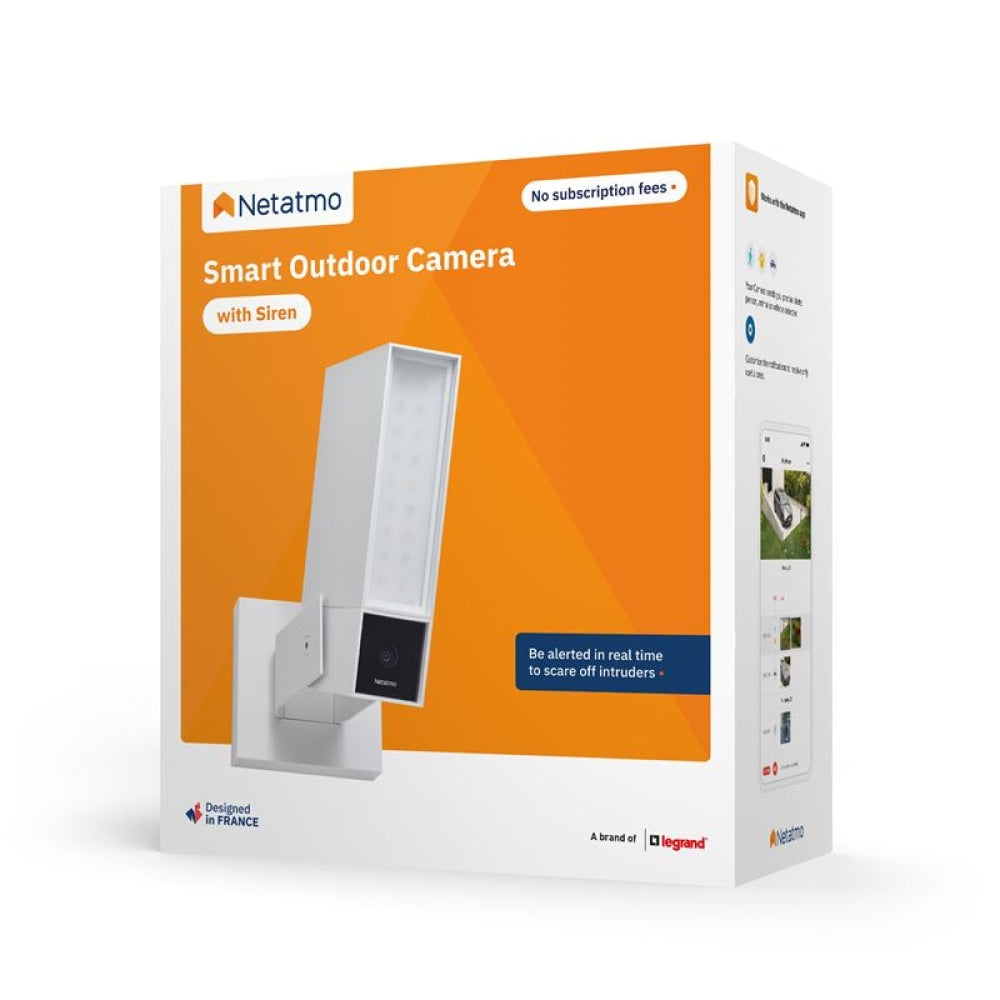 Netatmo Smart Outdoor Camera With Siren White - Vanjska Kamere Bijele Boje Nadzorna Kamera