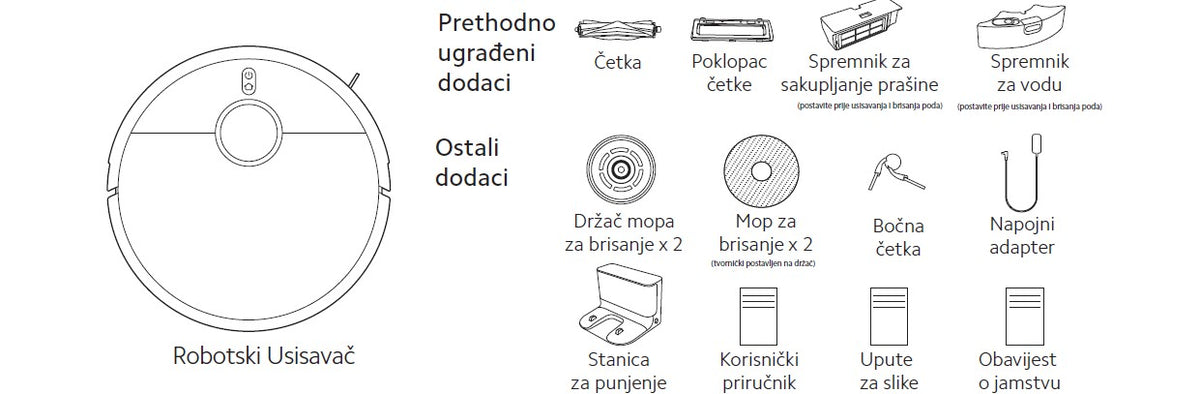 Xiaomi Robot Vacuum S40 Pro - Pametni robotski usisavač - Paket