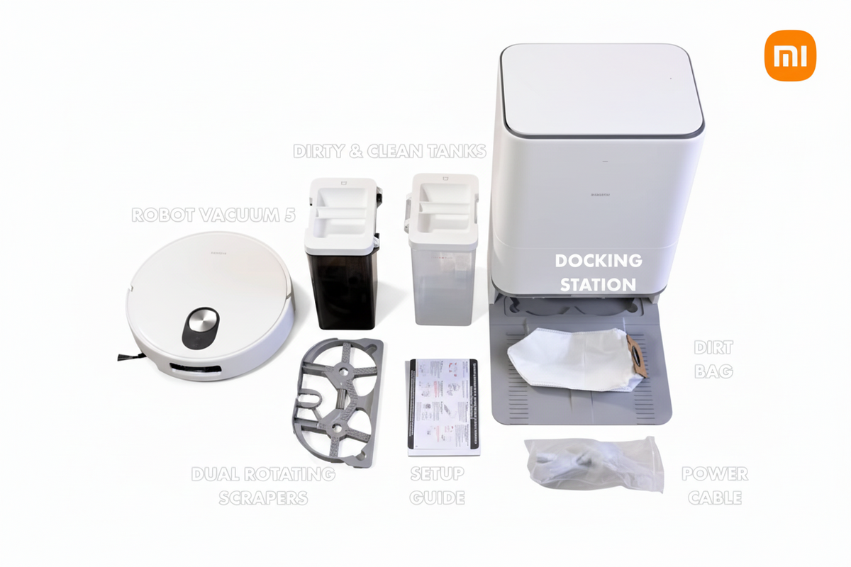 Xiaomi Robot Vacuum 5 - Pametni robotski usisavač - Paket