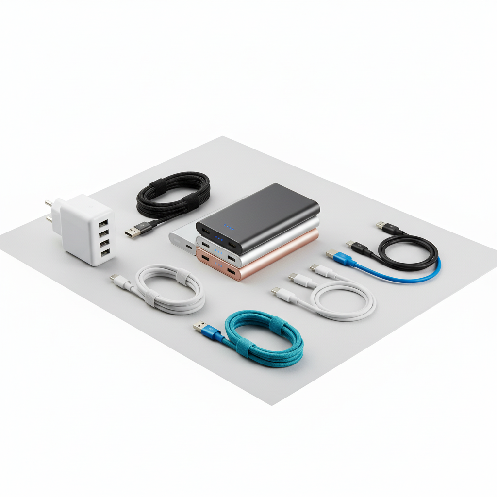 Chargers powerbanks and cables for PC and phones