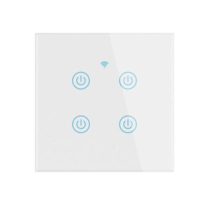 Pametni zidni prekidač za svjetlo četverostruki bijeli